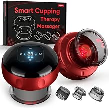 6 Pack Cupping Set,Smart Cupping Massager,Cupping Set with 2 Modes for Targeted Muscle Soreness,Tighter Skin,Cupping Kit with 20 Levels Suction and Heat