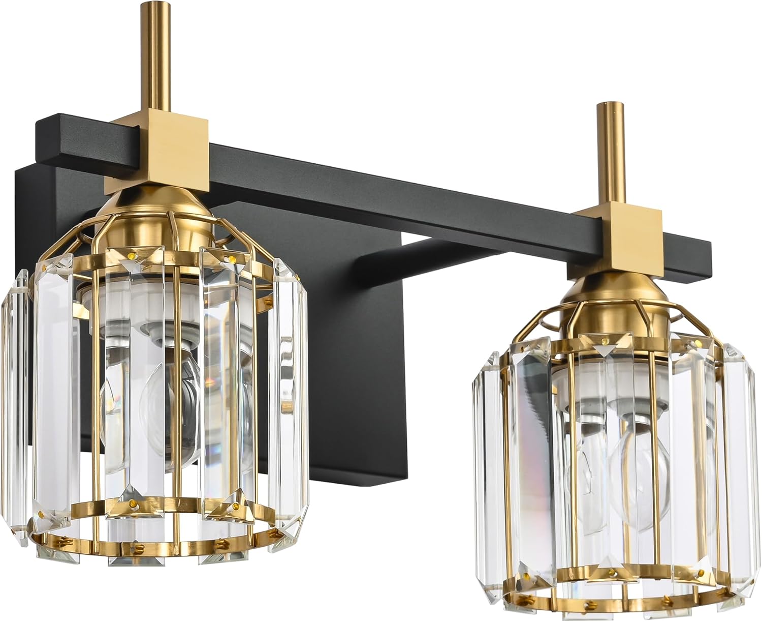 SOLFART Crystal 2 Lights Bathroom Lights Over Mirror Bathroom Vanity