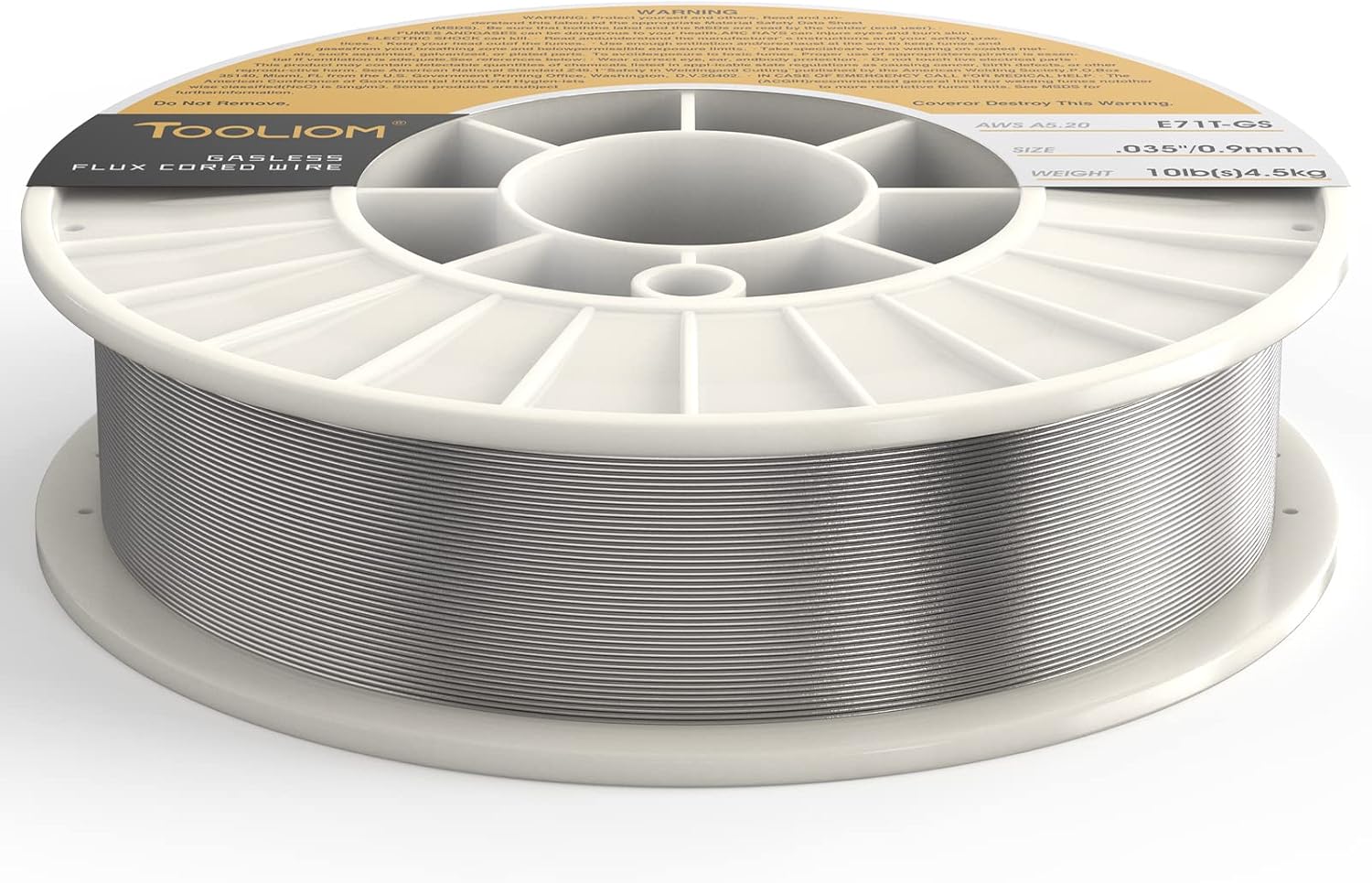 TOOLIOM E71T-GS .035" Diameter 10-Pound Spool Flux Core Self-shielded Carbon Steel Mig Welding Wire