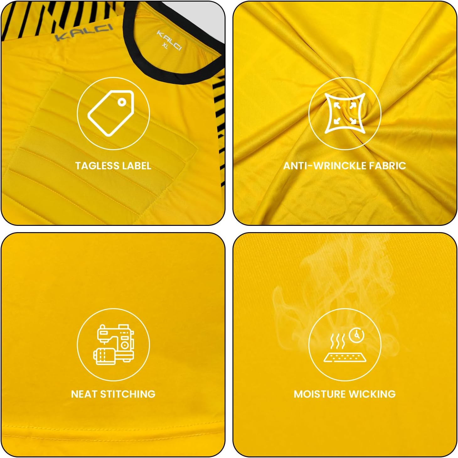 Kalci Soccer Goalie Shirt, Padded Goalkeeper Jersey, Youth/Adult & Kids Sizes, Long Sleeve Football Padded Shirt Mens - Image 7