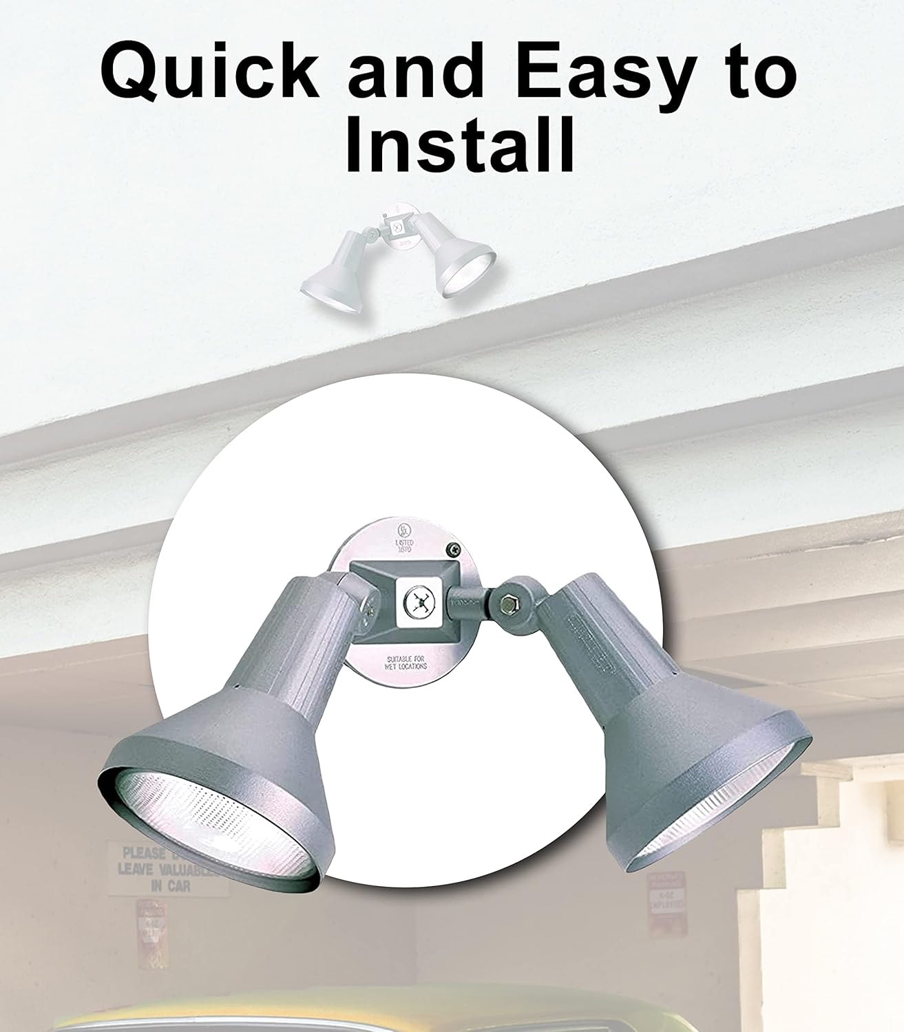 Amаzіng 🔥 Dysmio Lighting Two Light Outdoor Heavy Duty Cast Aluminum Durable Weatherproof Security Flood Light (2 Pack, Gray)