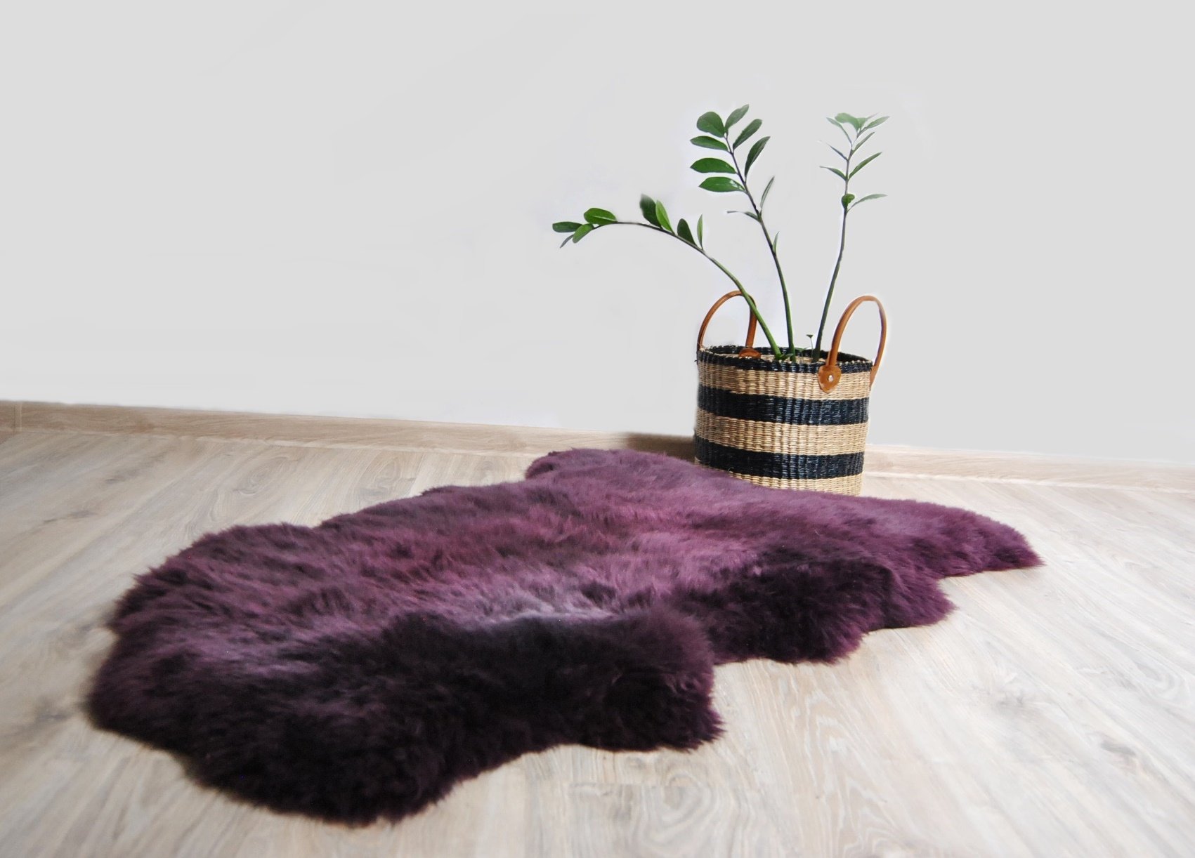 Merveilleux en peau de mouton tapis peau de mouton véritable tapis fourrure de mouton tapis pour le salon maison déco / Islandais Pour Chambre Chambre, housse de canapé, housse de chaise (PURPLE)