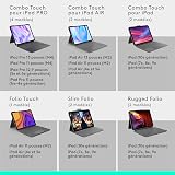 Logitech Combo Touch, étui clavier pour iPad Air 13 pouces (M2, M3 et M4) (2024, 2025 et 2026) - rétroéclairé amovible avec support, saisie confortable, mode multi-usage, Français AZERTY - Gris - 6