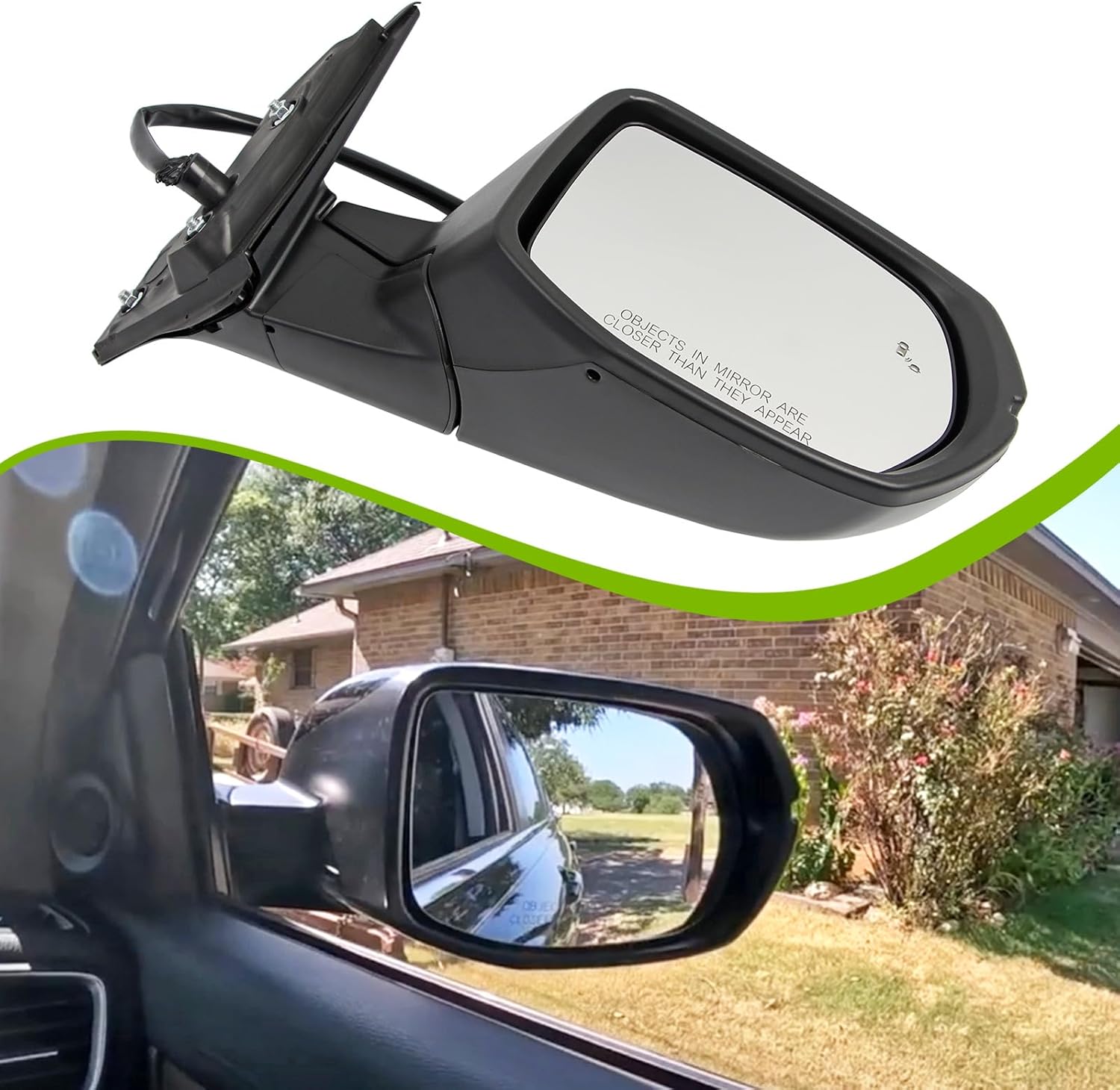 Right Mirror Passenger Side Replacement for Honda CRV 2017-2022 9Pins Manual Folding Power Glass Heated with Turn Signal Light Blind Spot Detection BSD Replaces 76251TIWA0IZ Passenger Side
