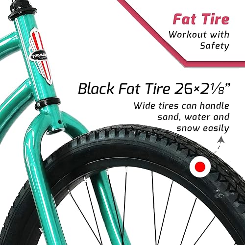 Miniatura 2 de Tracer ACE - Bicicleta crucero de playa de una sola velocidad de 26 pulgadas con freno de posavasos para hombres y mujeres, varios colores