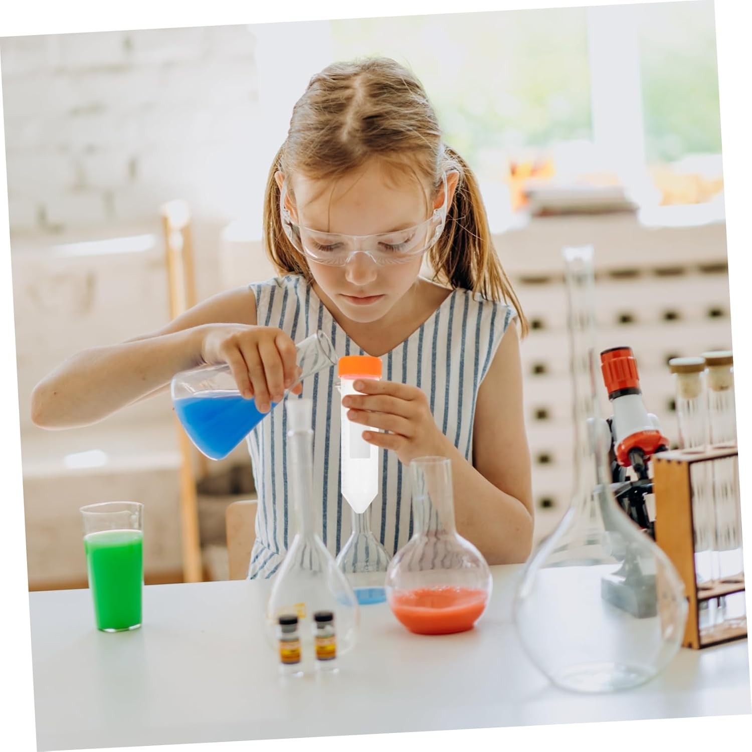 100pcs Test Tube Screw Caps Conical Bottom Containers for Storage and Scientific Experiments