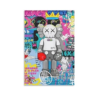 Amazon.co.jp: KAWS Sesame Street 絵画 インテリア カウズ