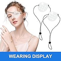 Vista 3 de 50 protectores faciales desechables para la ducha, 2 protectores de ojos de ducha, parche impermeable para ojos, protector facial transparente