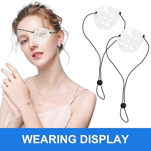 Miniatura 3 de 50 protectores faciales desechables para la ducha, 2 protectores de ojos de ducha, parche impermeable para ojos, protector facial transparente para