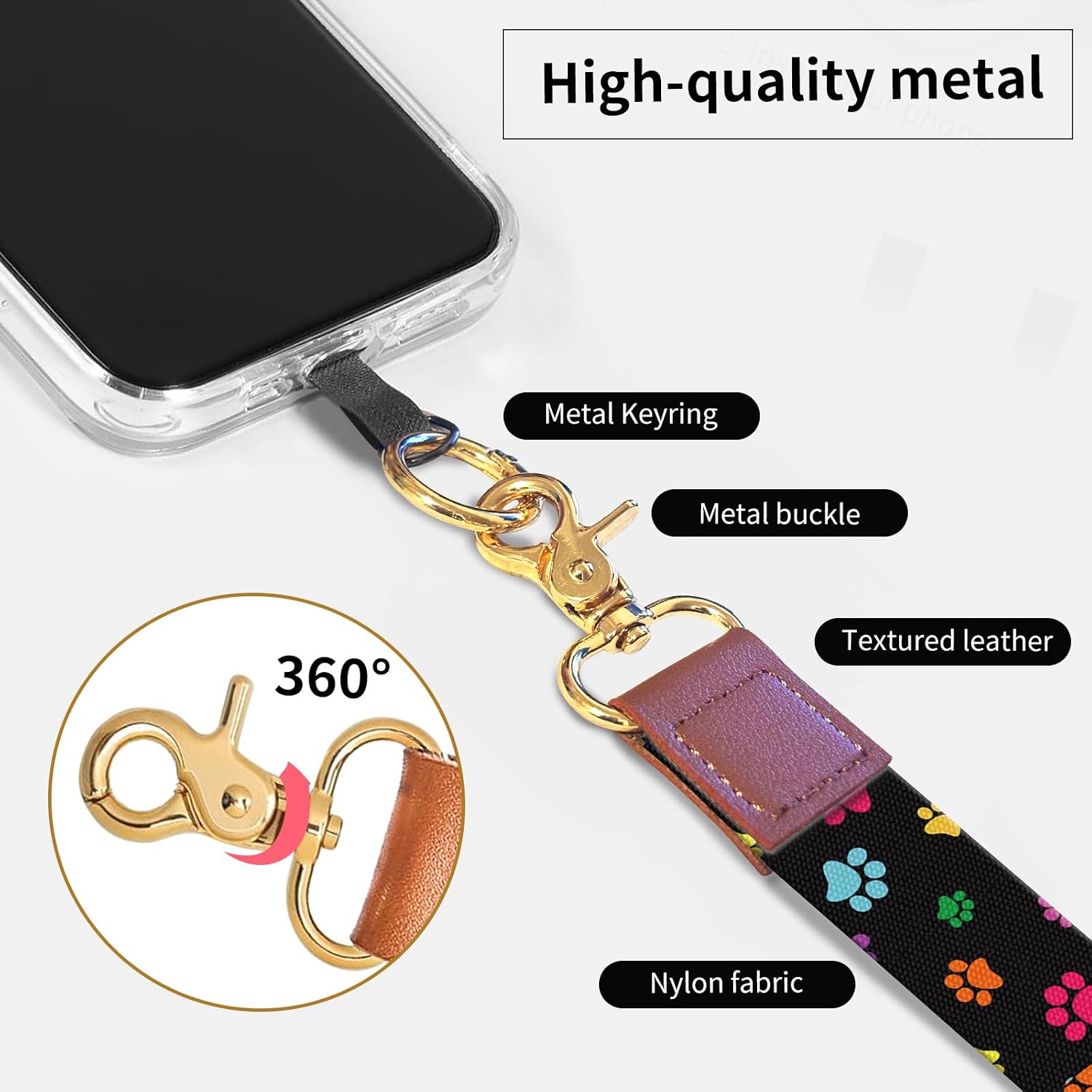 Phone Lanyard Crossbody Wrist Strap, Cute Cell Phone Lanyards for around the Neck Wristlet Wrist Strap image 5