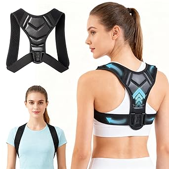 Posture Corrector for Men & Women,back posture corrector for men,posture brace,back straightener posture corrector,Adjustable Upper Back Shoulder Brace, Back Straightener for Neck, Spine Alignment, Improve Posture, Comfortable & Breathable,S/M