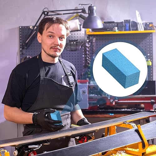 Miniatura 2 de Batiyeer Piedra de goma suave, piedra abrasiva de goma de molienda, piedra de esquí de snowboard para eliminar óxido y rebabas, 1.969 x 0.787 x