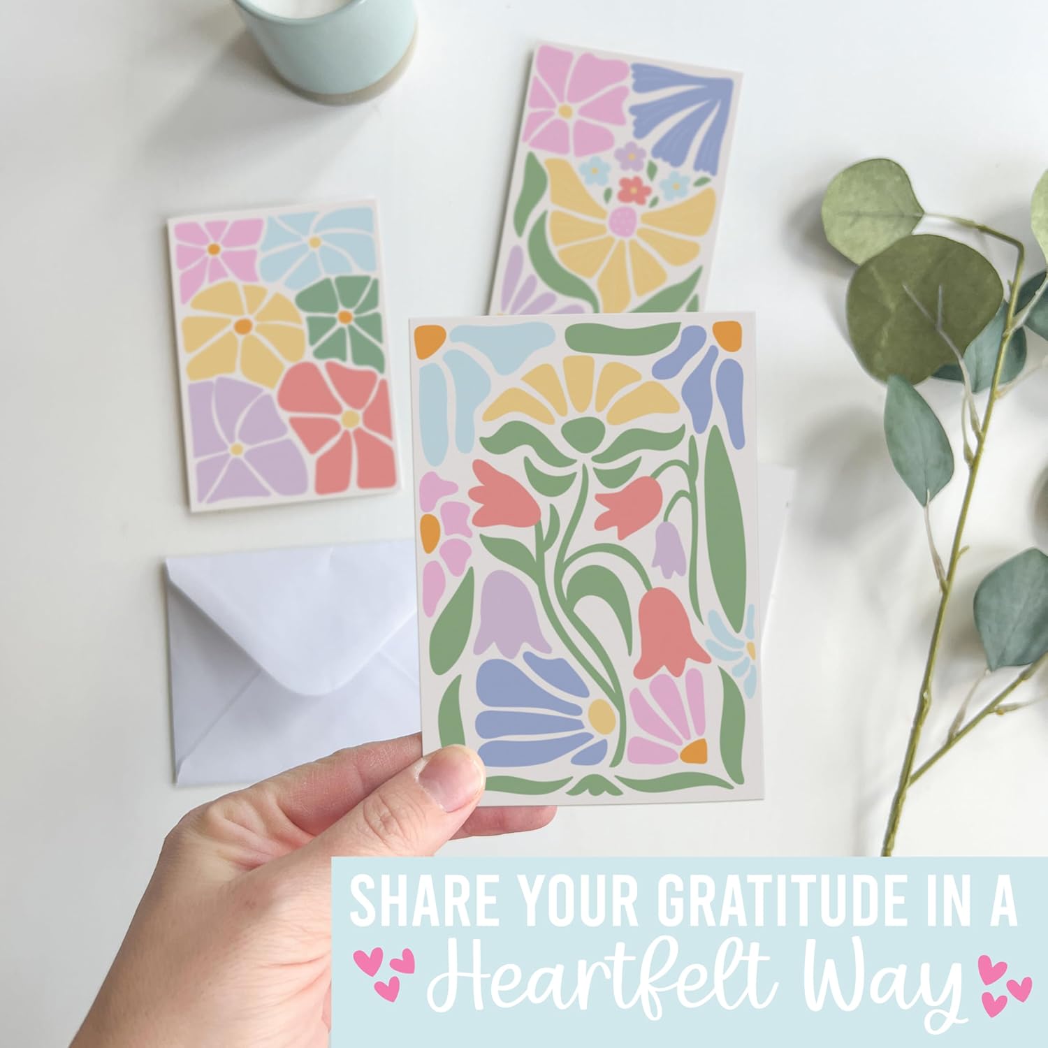 Hadley Designs Blank Cards and Envelopes 4x6 – 24 Greeting Blank Notecards with Envelopes Bulk, Notecards Stationery Card Set, Stationary Note Cards, Floral Greeting Card Pack, Designed in USA - Image 8