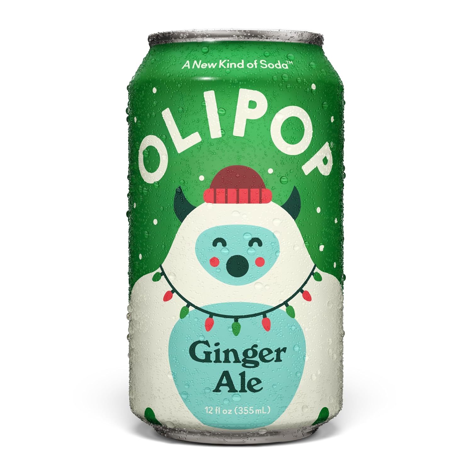 OLIPOP Prebiotic Soda Pop,Ginger Ale,Pantry Pack Packed with Prebiotics,Fiber,and Botanicals,Gluten Free,Vegan,GMO Free,12oz,(Pack of 24)