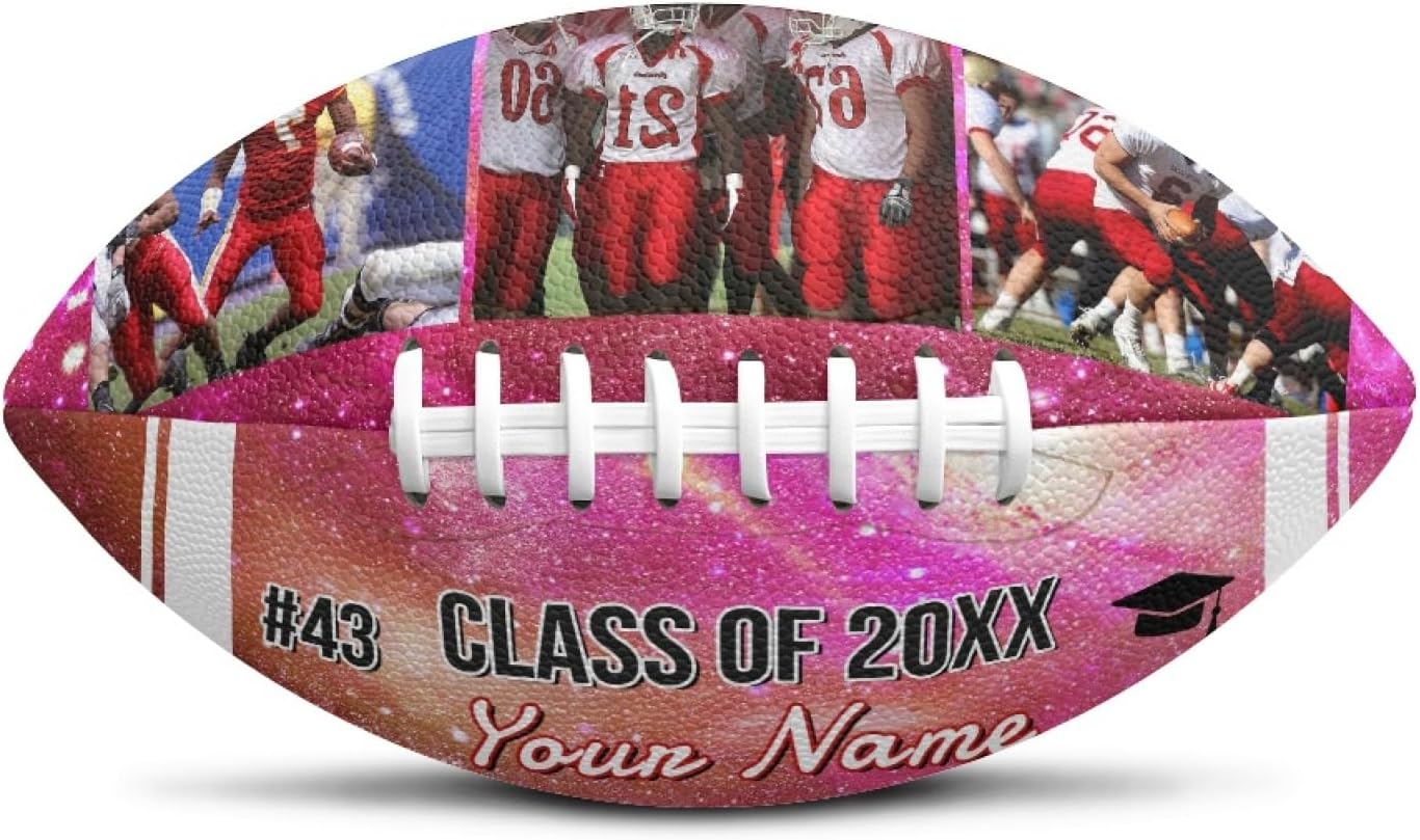 Custom Rugby Ball Personalized Gifts with Name Photo Logo for Men Dad Football Lovers Players