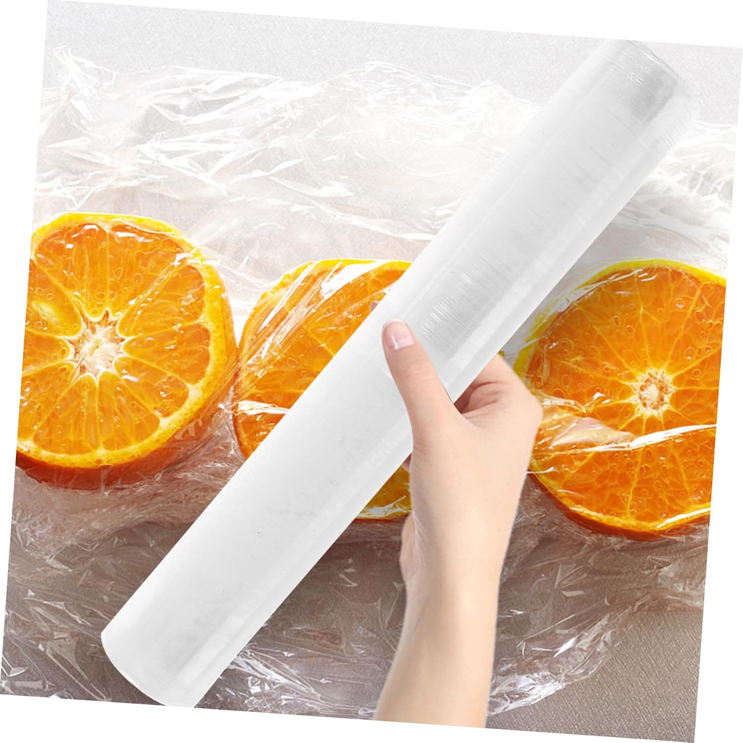 Food-grade Cling Film Transparent Elastic Fresh Keeping Wrap for Kitchen and Outdoor Use Stretchable Plastic Food Wrap for Long-term Preservation and Leftover Storage
