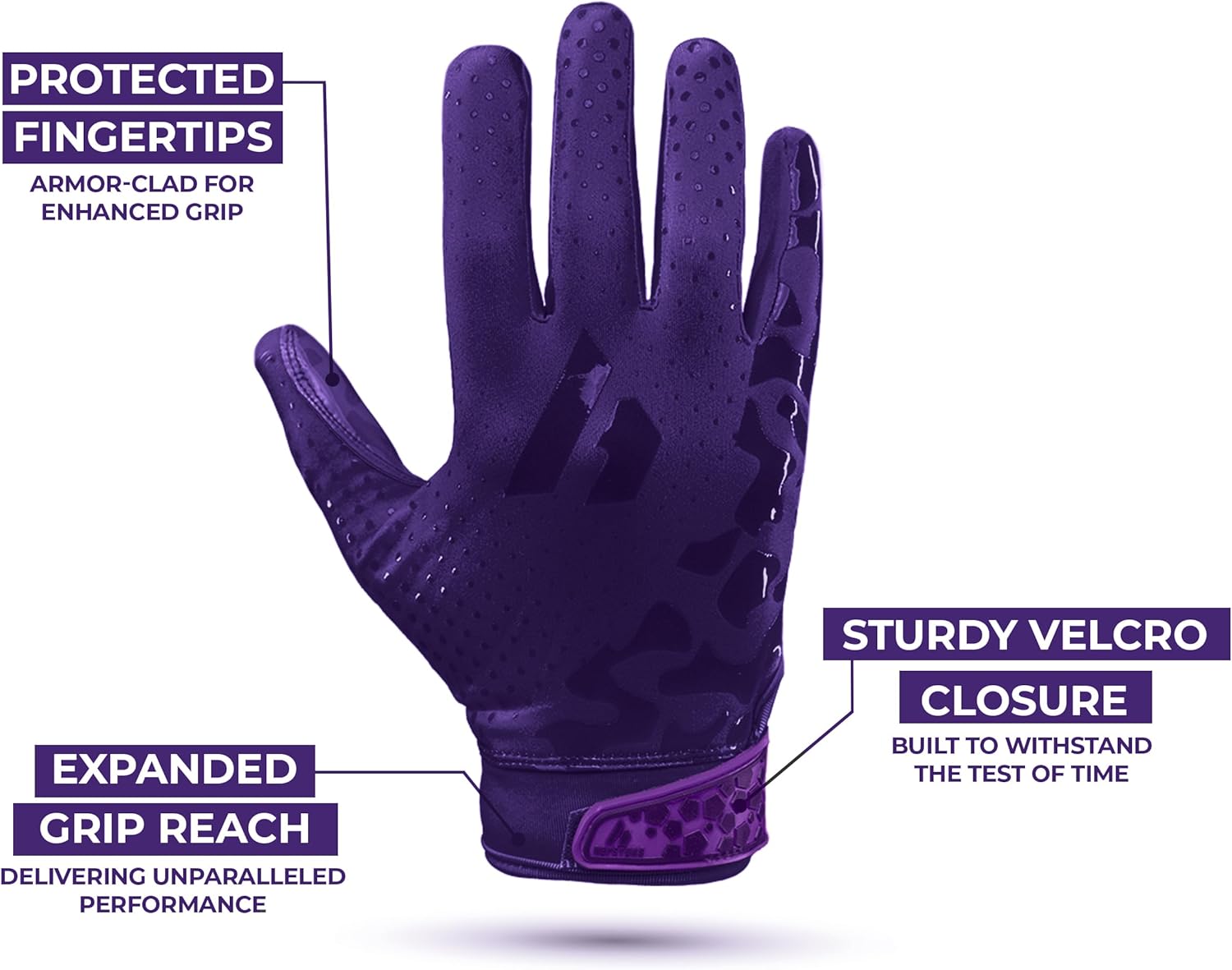 RPG1 Football Gloves - Men’s Elite Trendy Wide Receiver Gloves – Extra Sticky Grip Football Gloves for Game Day, Training, High School and College - Adult and Youth Sizes