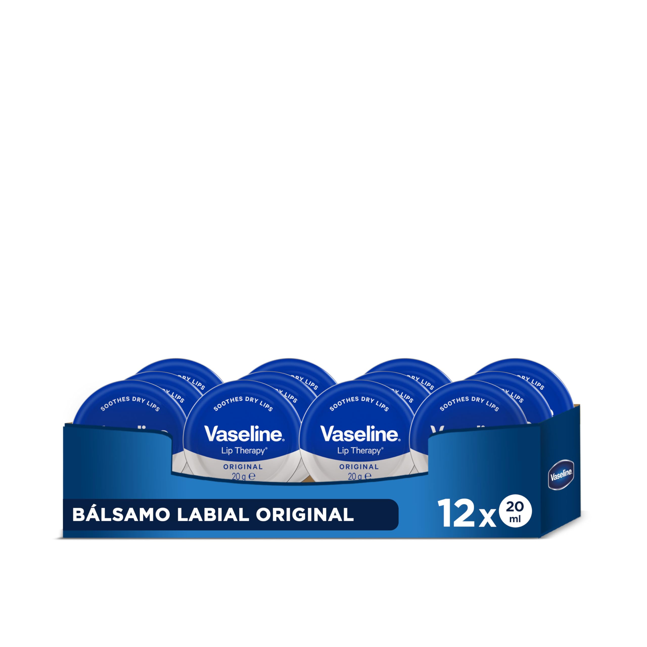 Vaseline Bálsamo Labial Original Lata para el cuidado de los labios 20 G x12 en oferta en Amazon