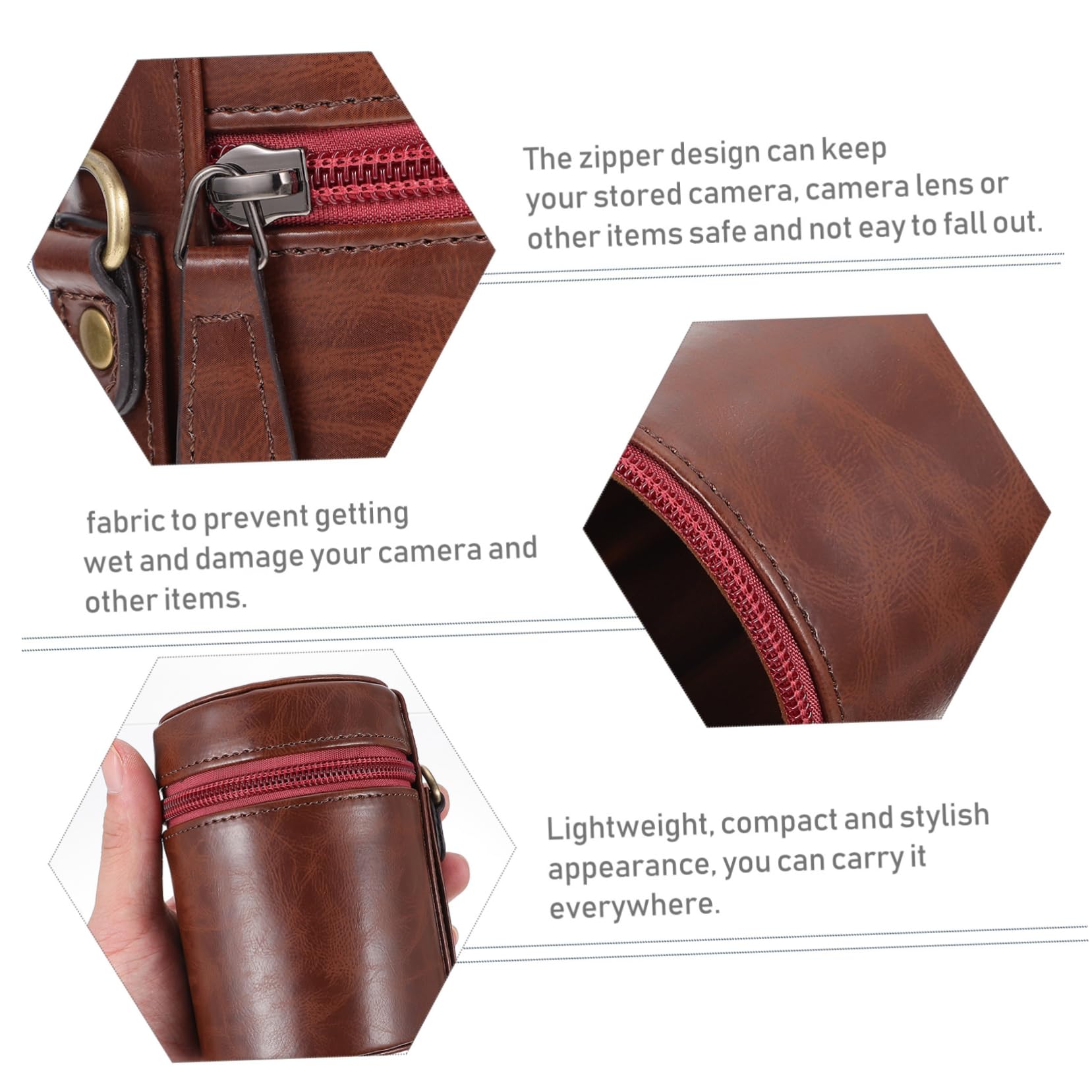 Hemobllo Estuche para Lentes de Cámara de 3 Piezas Bolsa de Transporte para Lentes Y Cámaras Bolsa Resistente para Almacenamiento de Lentes de Cámara para Un Transporte Seguro.