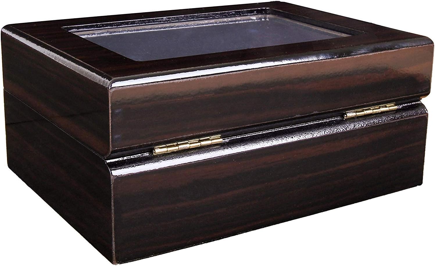 RECHIATO 12 Slots Championship Ring Display Case Display Case for Sports Rings baseball Ring display Wooden Box (12 Slots, Flat, Black)