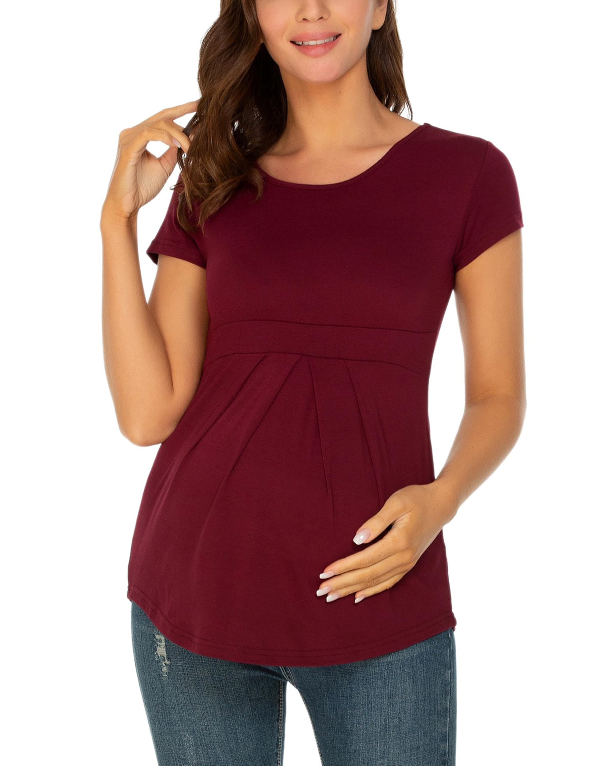Camiseta de maternidad de manga corta para el verano