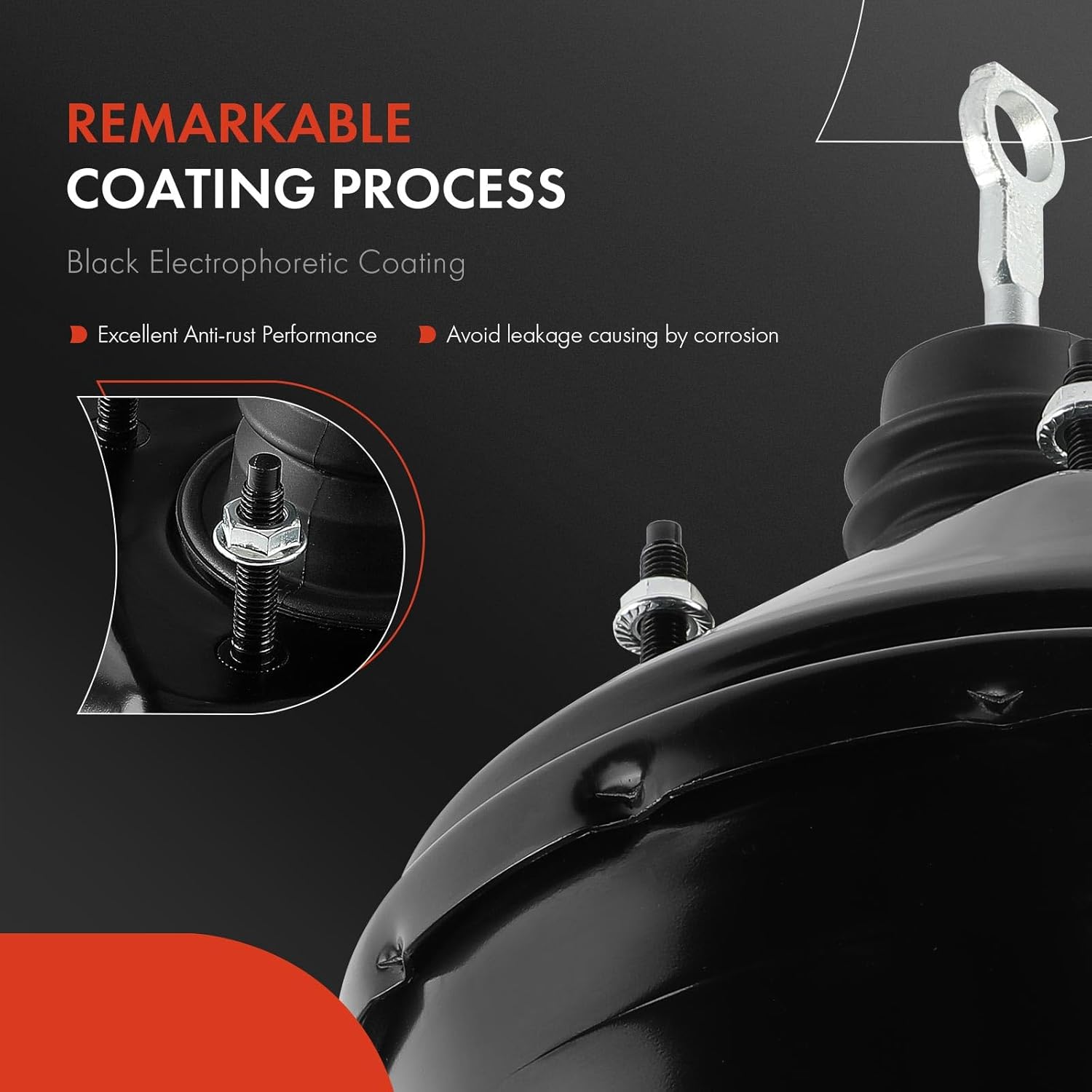 A-Premium Vacuum Power Brake Booster Compatible with Select Ford Models - Mustang 1996 1997 1998, 3.8L - Replace# F6ZZ2005A