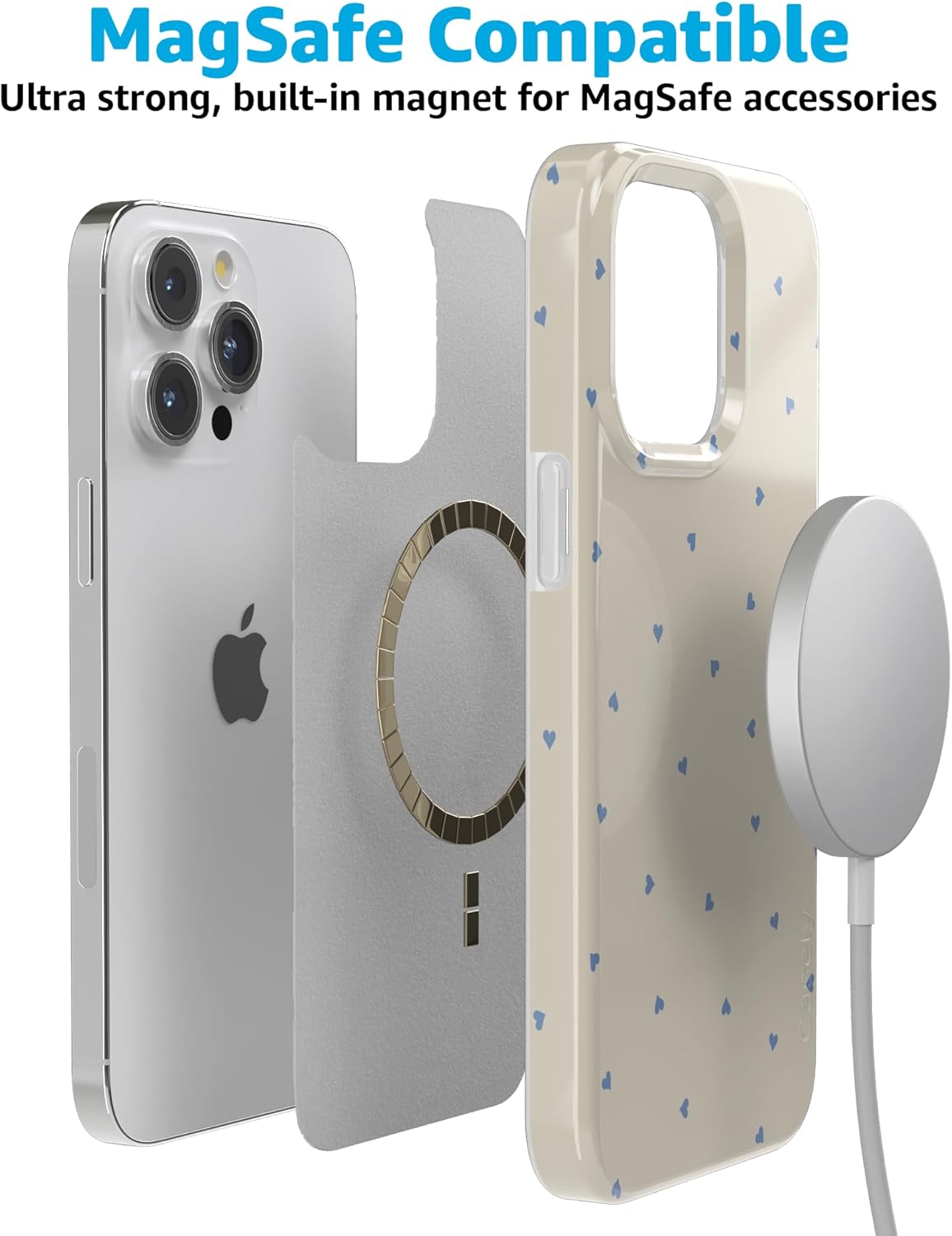 Casely iPhone 15 Pro Max Case | I'm Yours | Tiny Hearts | Compatible with MagSafe | Classic Ultra Slim Design