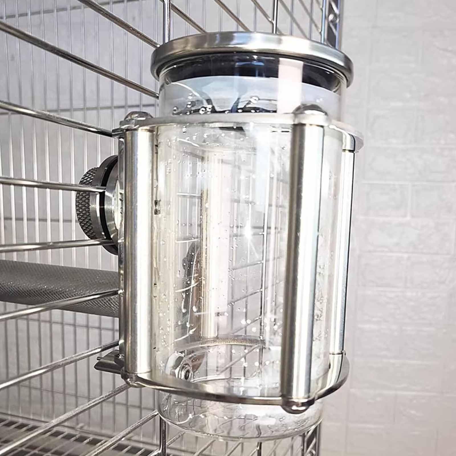 MObyat Bottiglia Dacqua in Vetro Resistente per Pappagalli, Dispenser Dacqua Antigoccia in Acciaio Inossidabile con Grande capacità di 350 Ml/1000 Ml, per Uccelli E Piccoli 1000ml