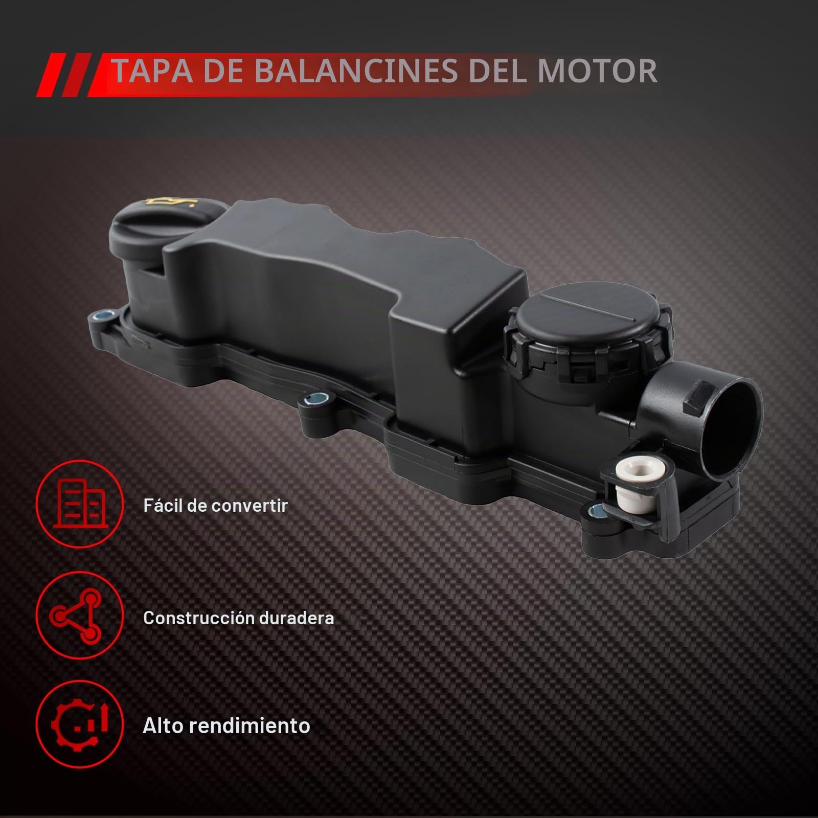Tapa de culata Tapa de balancín con válvula de respiradero y junta Tapa de balancín de válvula de motor Reemplazo para 1.6 HDI Berlingo C2 C3 206 Focus # 0248L1 3M5Q6 9651815680