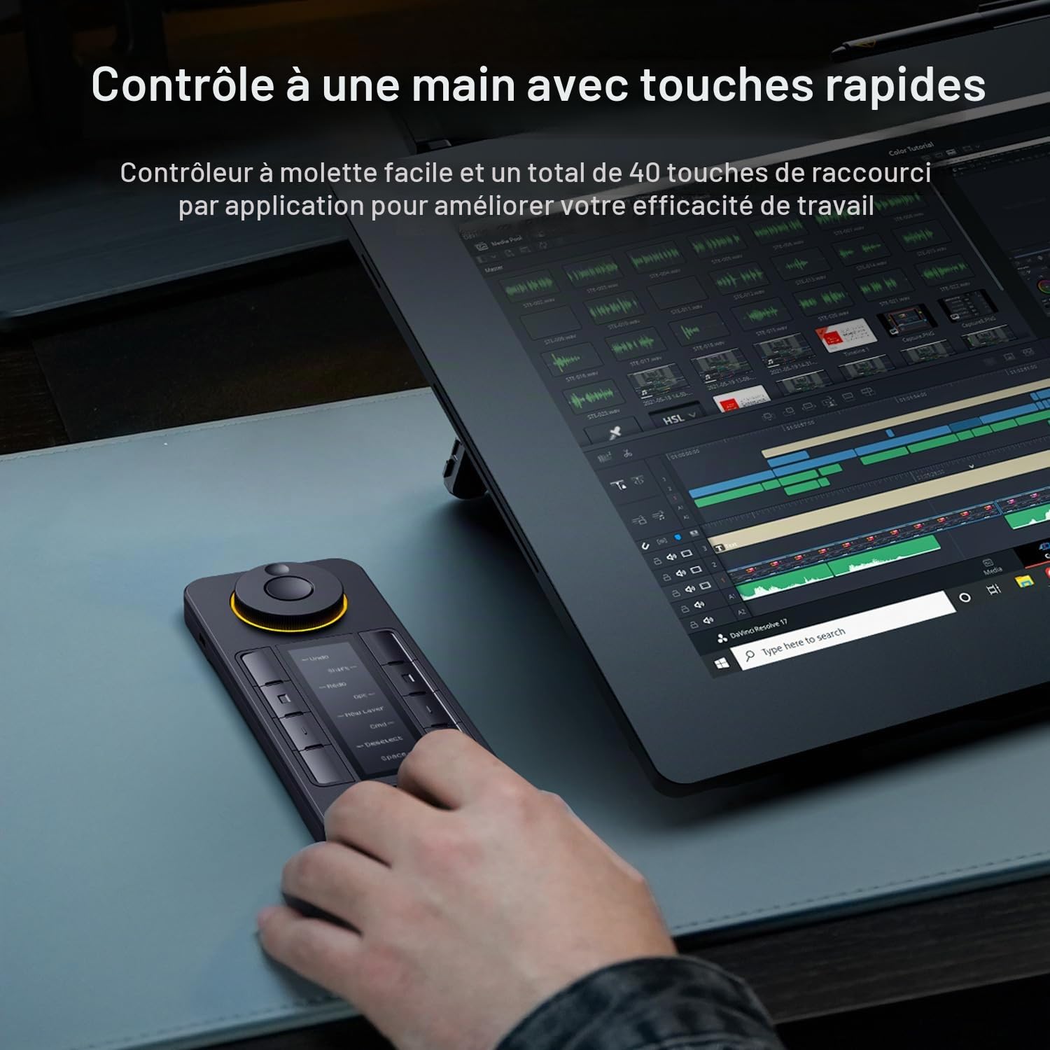 Xencelabs Pen Display 16 Bundle 4K OLED 16" Professionnel Tablette Graphique avec Ecran Portable avec Quick Keys, Chevalet Mobile et 2 Stylets Compatible avec Windows-Arm/Windows/Mac/Linux