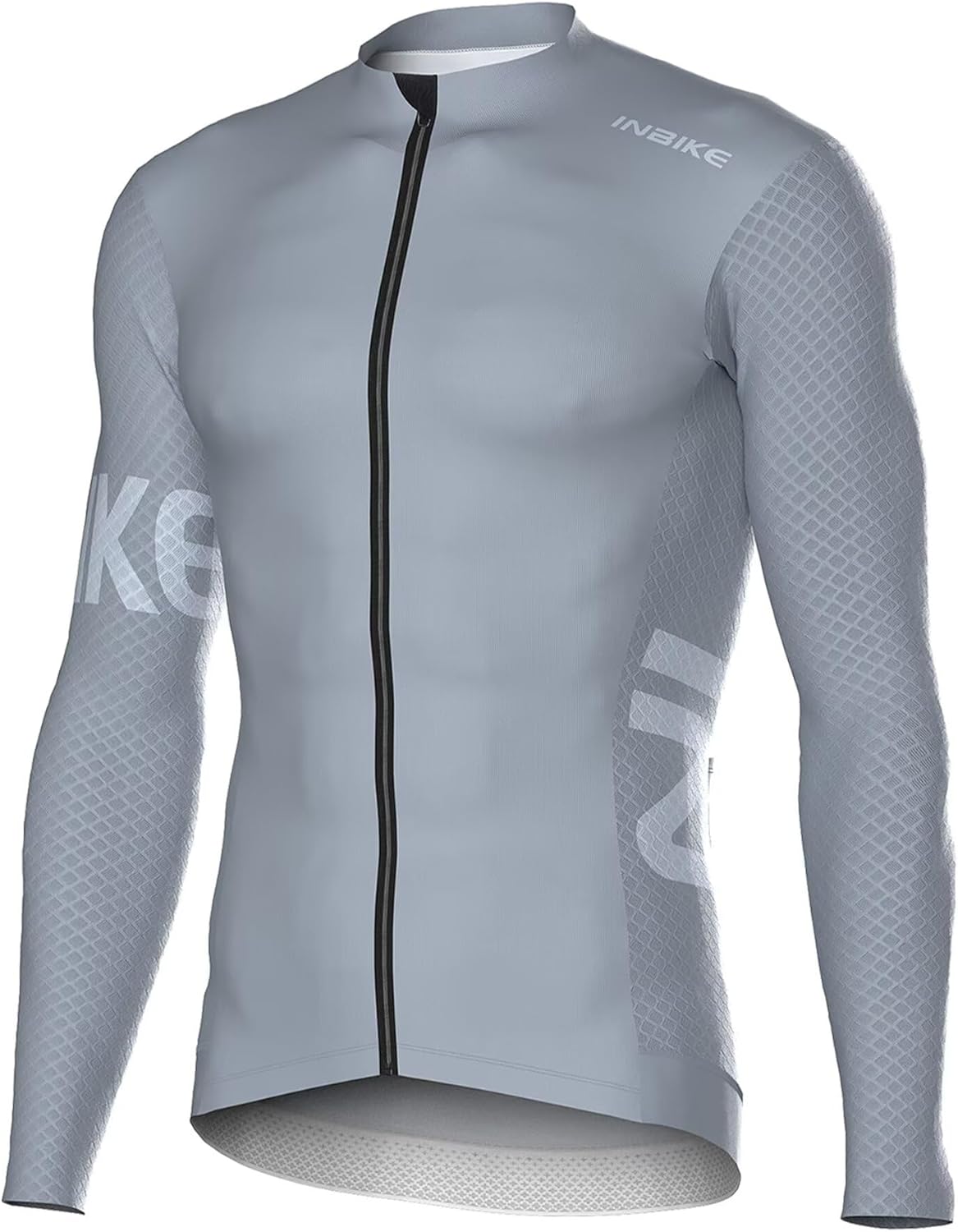 INBIKE Cycling Jersey Men, Long Sleeves Quick Dry Bike Shorts with Pockets, Moisture Wicking Bicycle Tops for Road Biking MTB