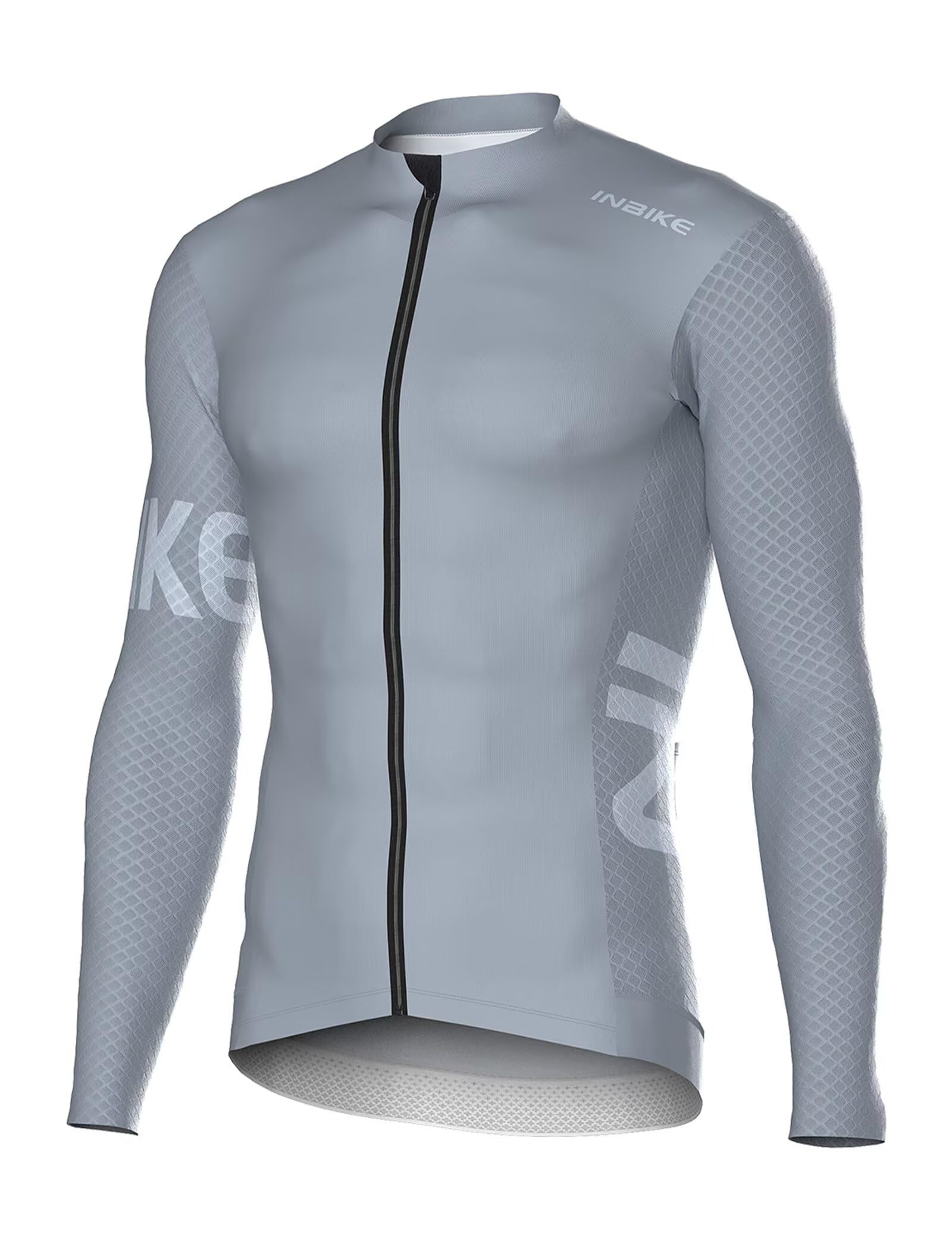 INBIKE Radtrikot Herren Rennrad Trikot Langarm Atmungsaktiv und Leicht mit 4.5CM Anti-Rutsch-Gewebe Fahrradtrikot für Radfahren Wandern und Fitness MZLS513