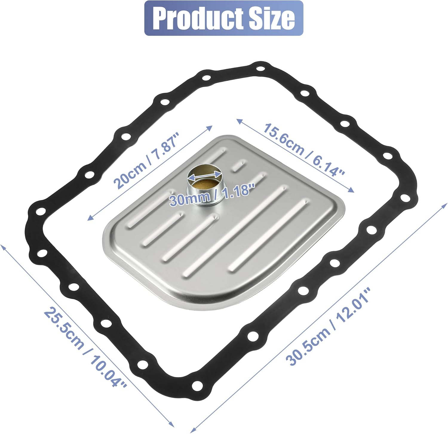 X AUTOHAUX 1 Set 46321-3B000 Transmission Filter Oil Pan Gasket Set for Hyundai Santa Fe 2010-2019