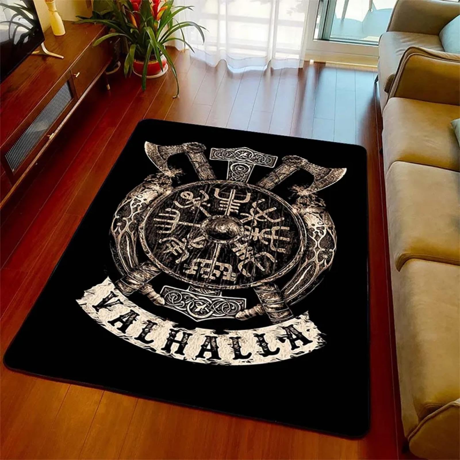 Tapis de couloir Viking 3D épais antidérapant pour protéger les sols du salon