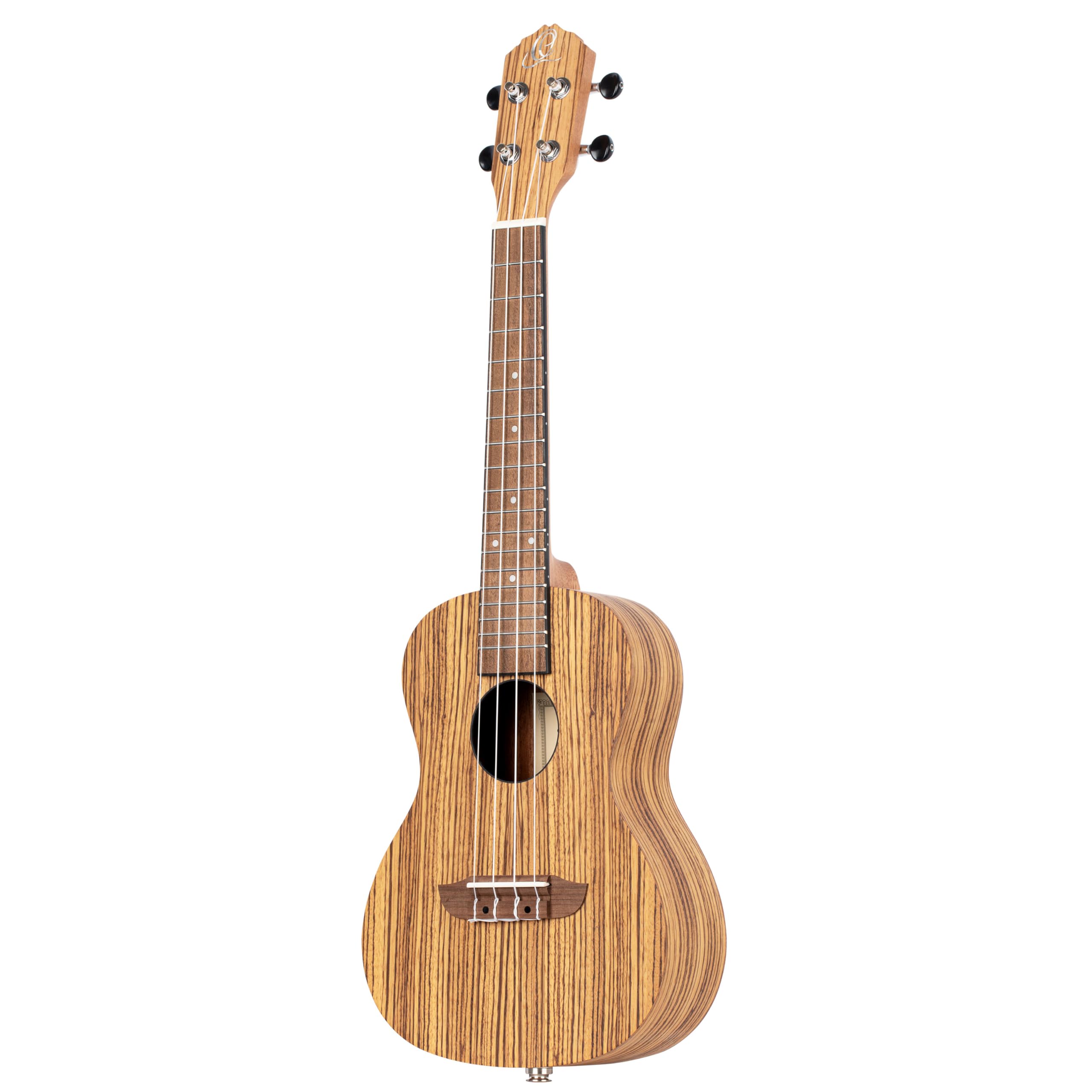 Ortega Guitars Ukulele Concerto Mancino – Elettro-Acustico – Timber Series – Gig Bag Inclusa – Zebrawood, Natural (RFU11ZE-L)