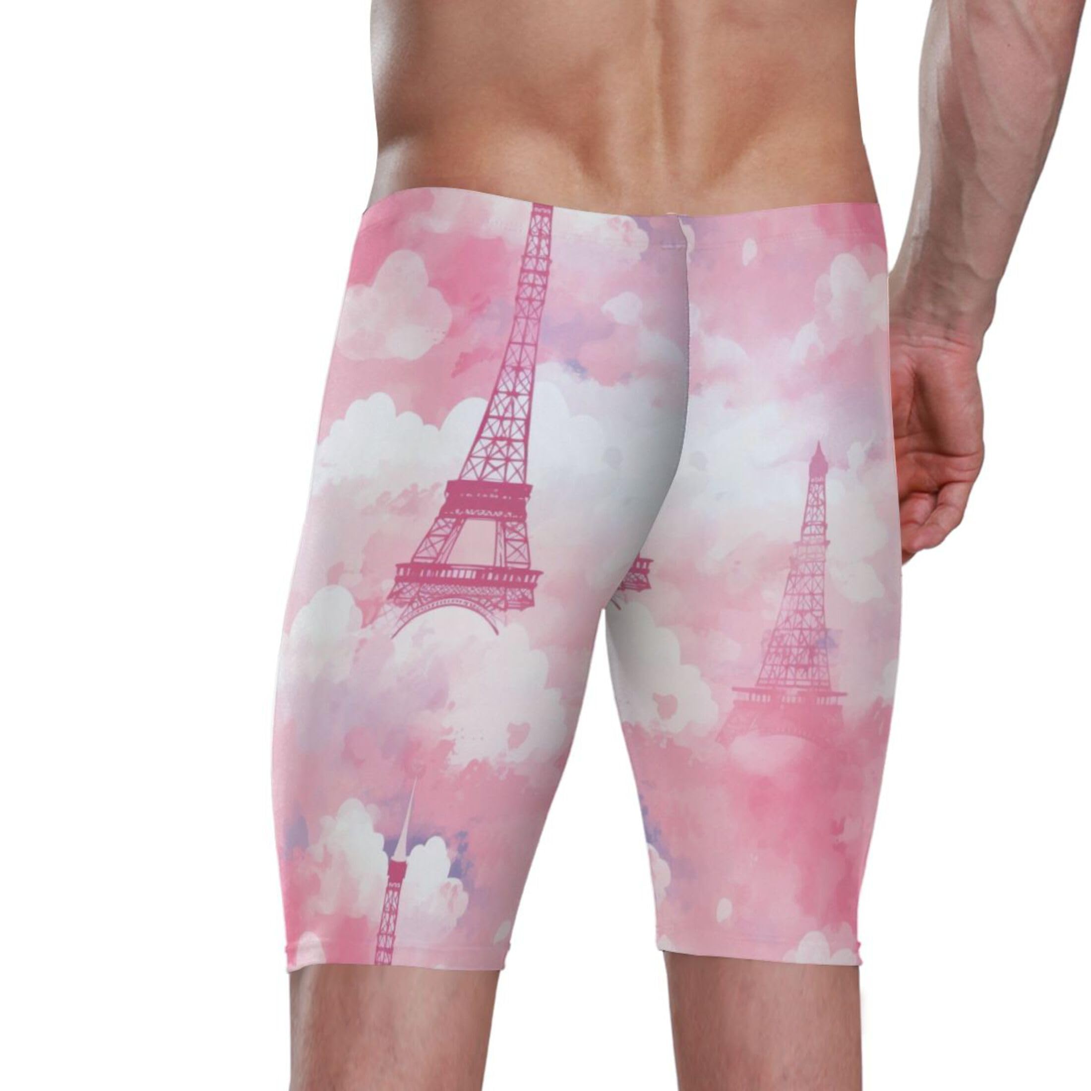 UMIRIKO Paris Eiffel Tower Men's Swim Jammers Racing & Training Swimsuit Fast, Flexible,Comfortable XXXL B0402103