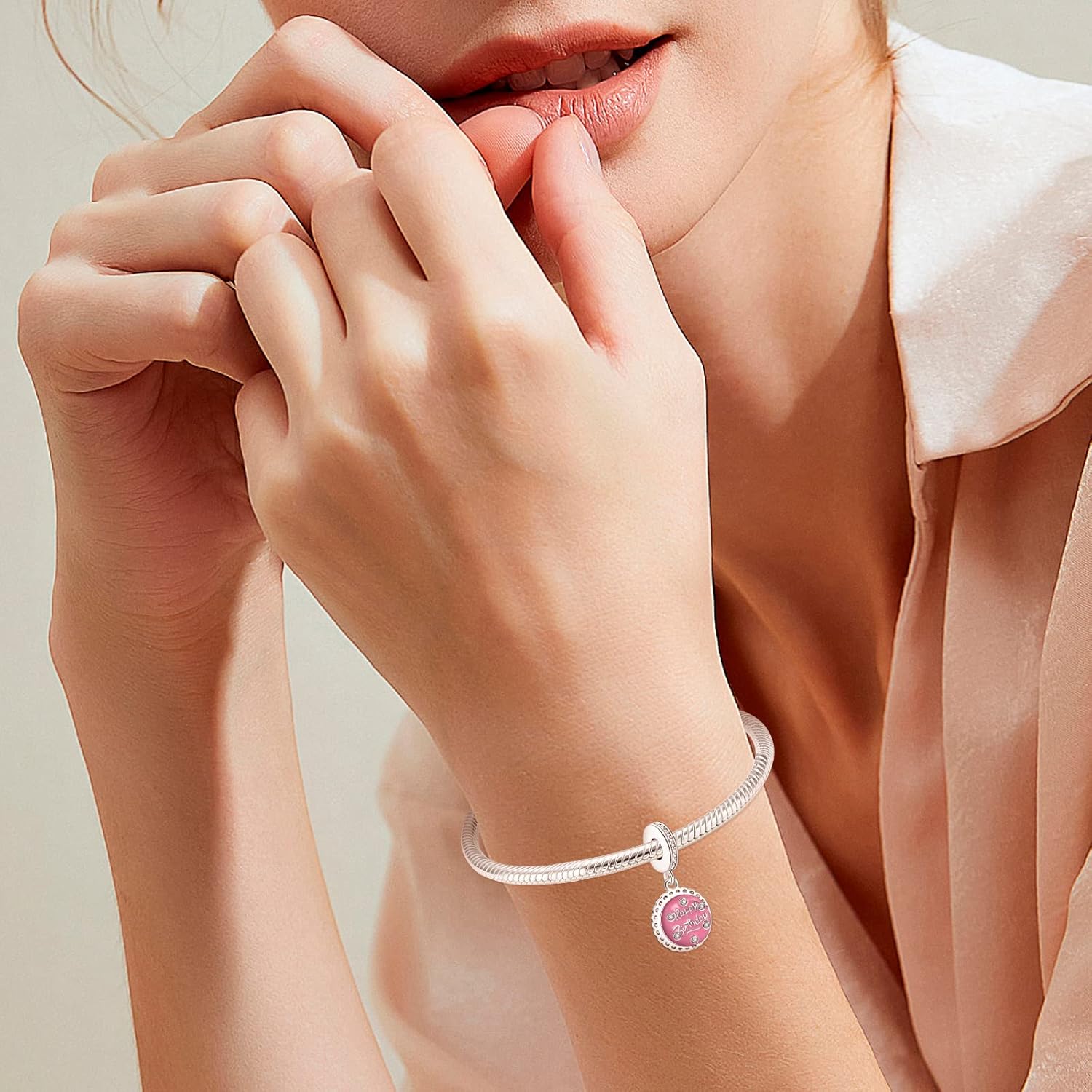 Annmors Silver Charms for Bracelets S925 Love Heart Mom Birthday Dangle for Women Bracelet & Necklace Pendant - Image 5