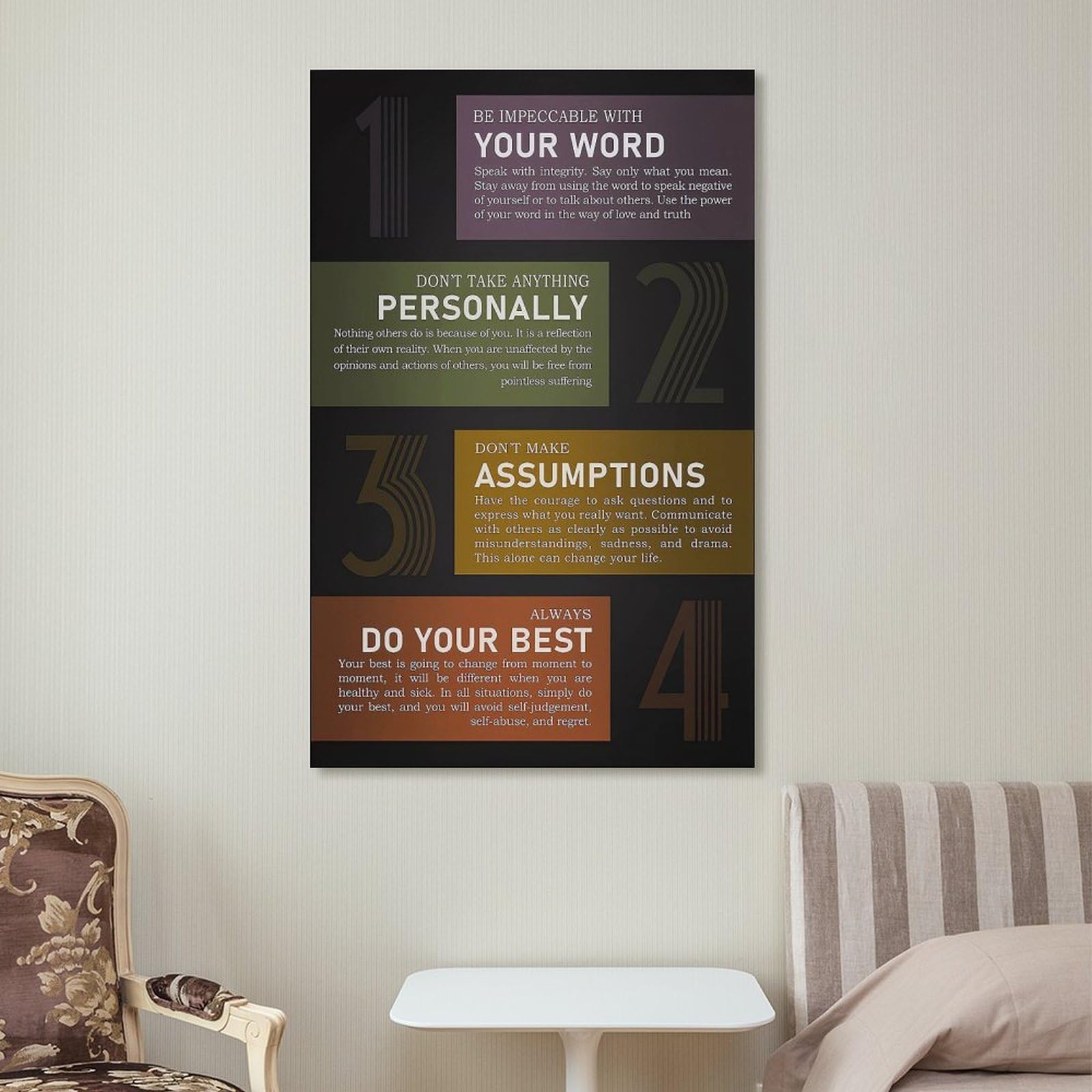 Amazon.com: Four Agreements Poster Wall Art for Office Home Décor Four Ways to Change Your Life Unframed Horizontal Print Motivational Prints 16x24inch(40x60cm): Posters & Prints amazon-com-four-agreements-poster-wall-art-for-office-home-d-cor-four-ways-to-change-your-life-unframed-horizontal-print-motivational-prints-16x24inch-40x60cm-posters-prints