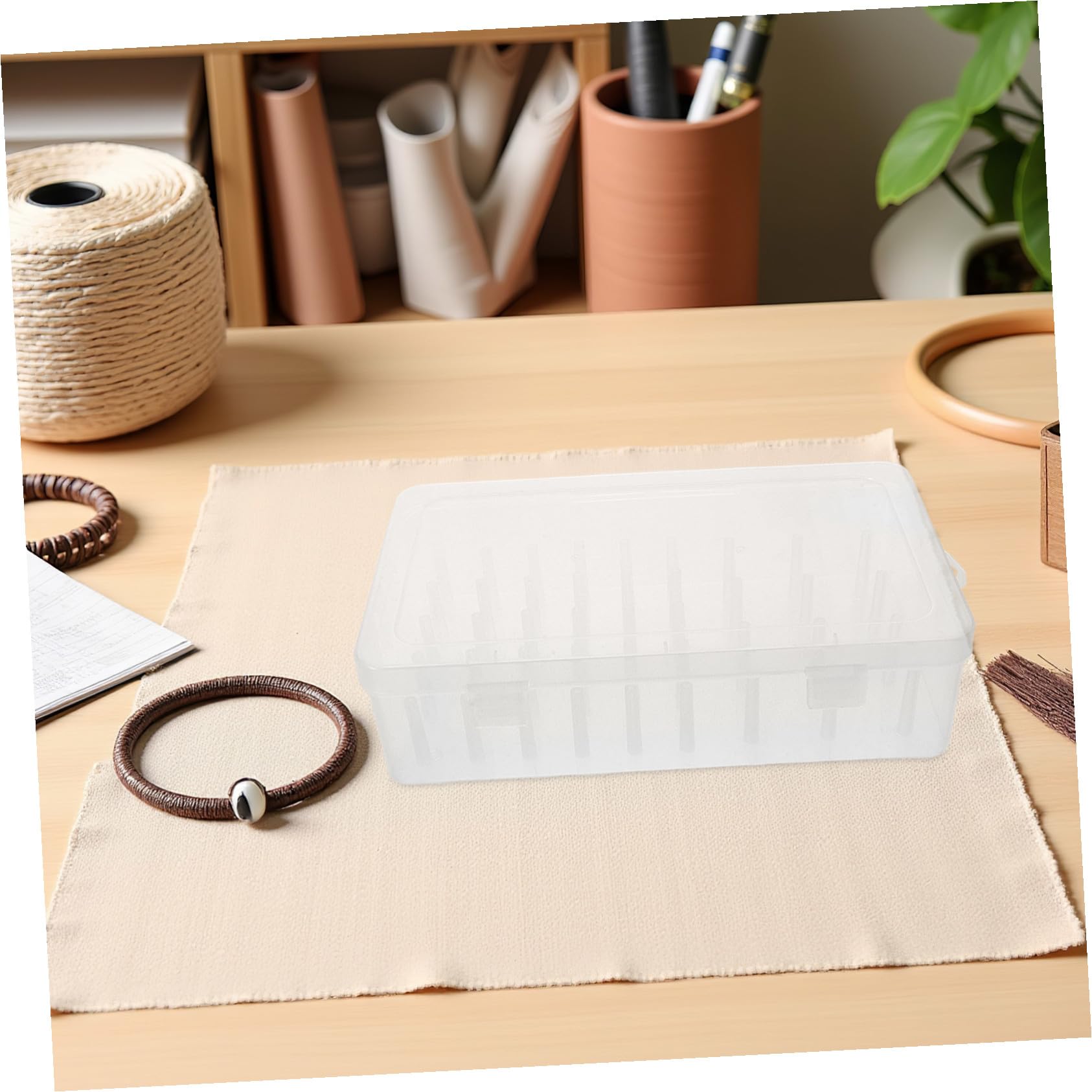 ORFOFE 3 piezas Caja Organizadora de Hilos de Coser Multifuncional Almacenamiento Compacto para y Suministros para Proyectos DIY y Costura Casa