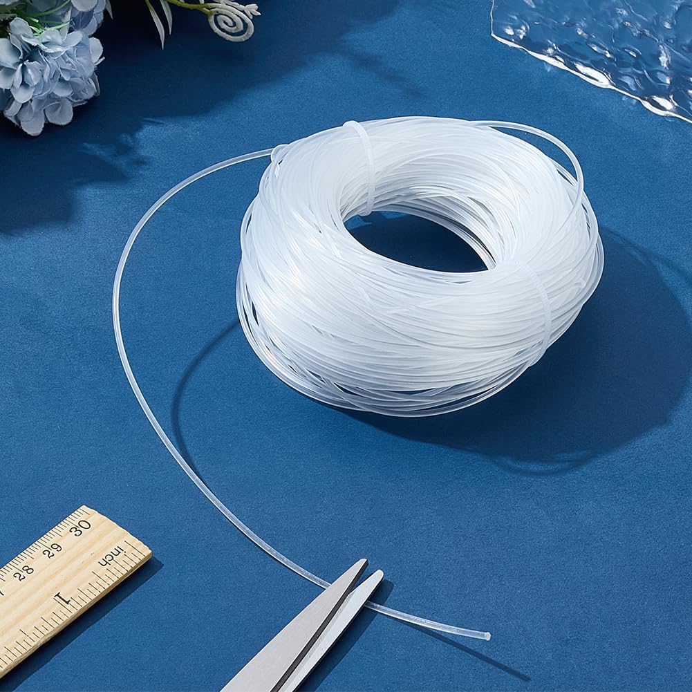 WEBEEDY 30 Yards Transparent Plastic Boning Roll for Sewing Craft, 1.5mm/0.06'' Clear Corset Boning Strip for DIY Handmade Lingerie, Underwear, Wedding Dress, Clothing Accessories Repair Supplies