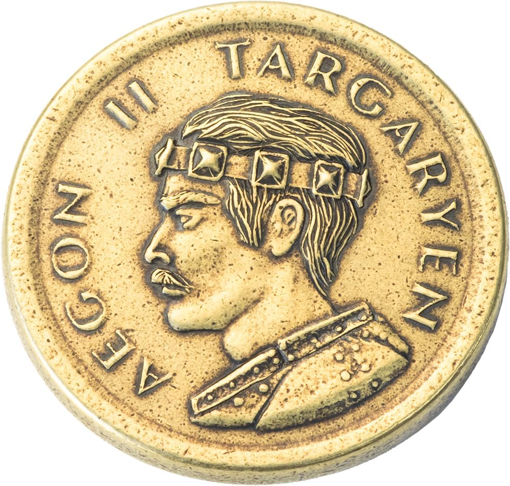 Aegon II Targaryen Golden Dragon Coin in Solid Brass