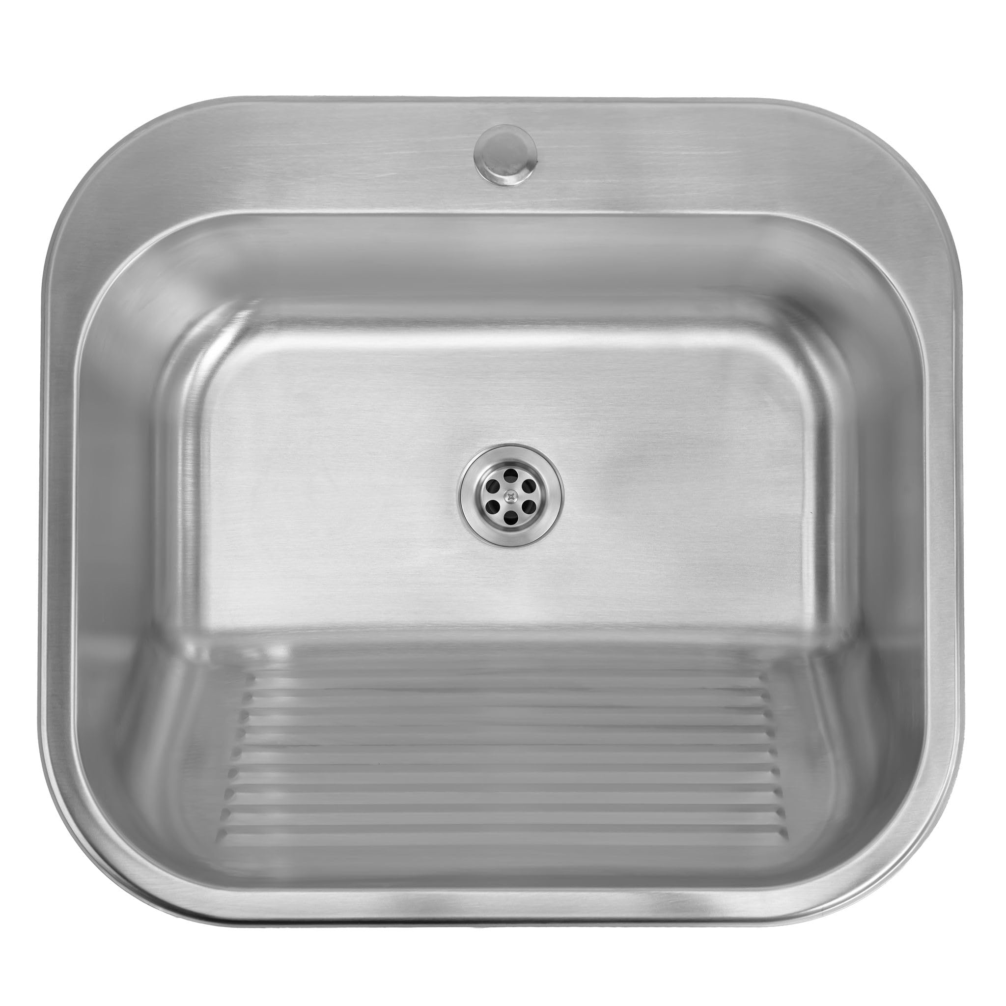 Rea - Zlew Techniczny 201 Stal Szczotkowana Nierdzewna Bez baterii kuchennej - 50x55x21,5 cm
