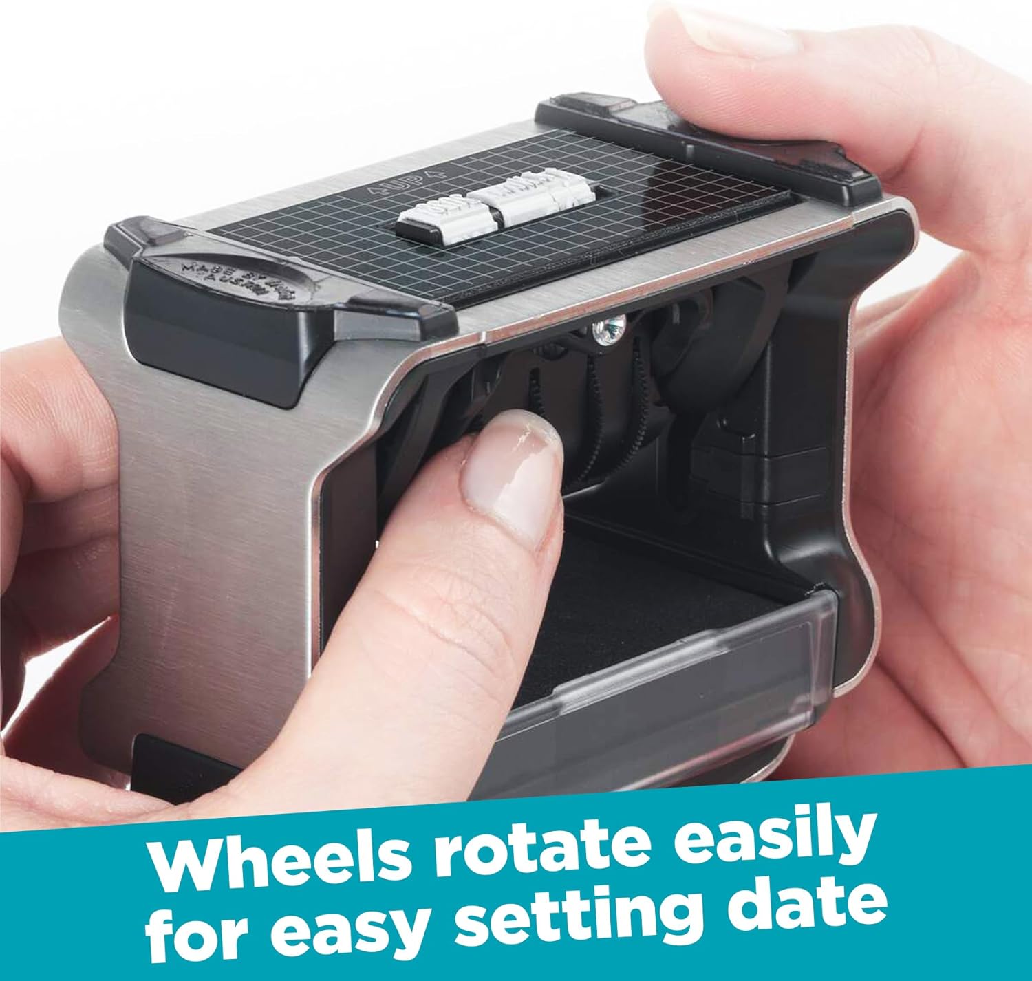 Trodat 5430 Professional Self-Inking Date Stamp with Received - Blue/Red 2 Color Ink
