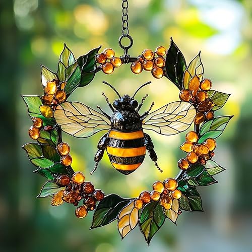 Miniatura 37 de Atrapasoles de cámara vintage retro de acrílico con efecto de vidrio manchado para ventana, colgante de coche, adorno navideño para interior y Como