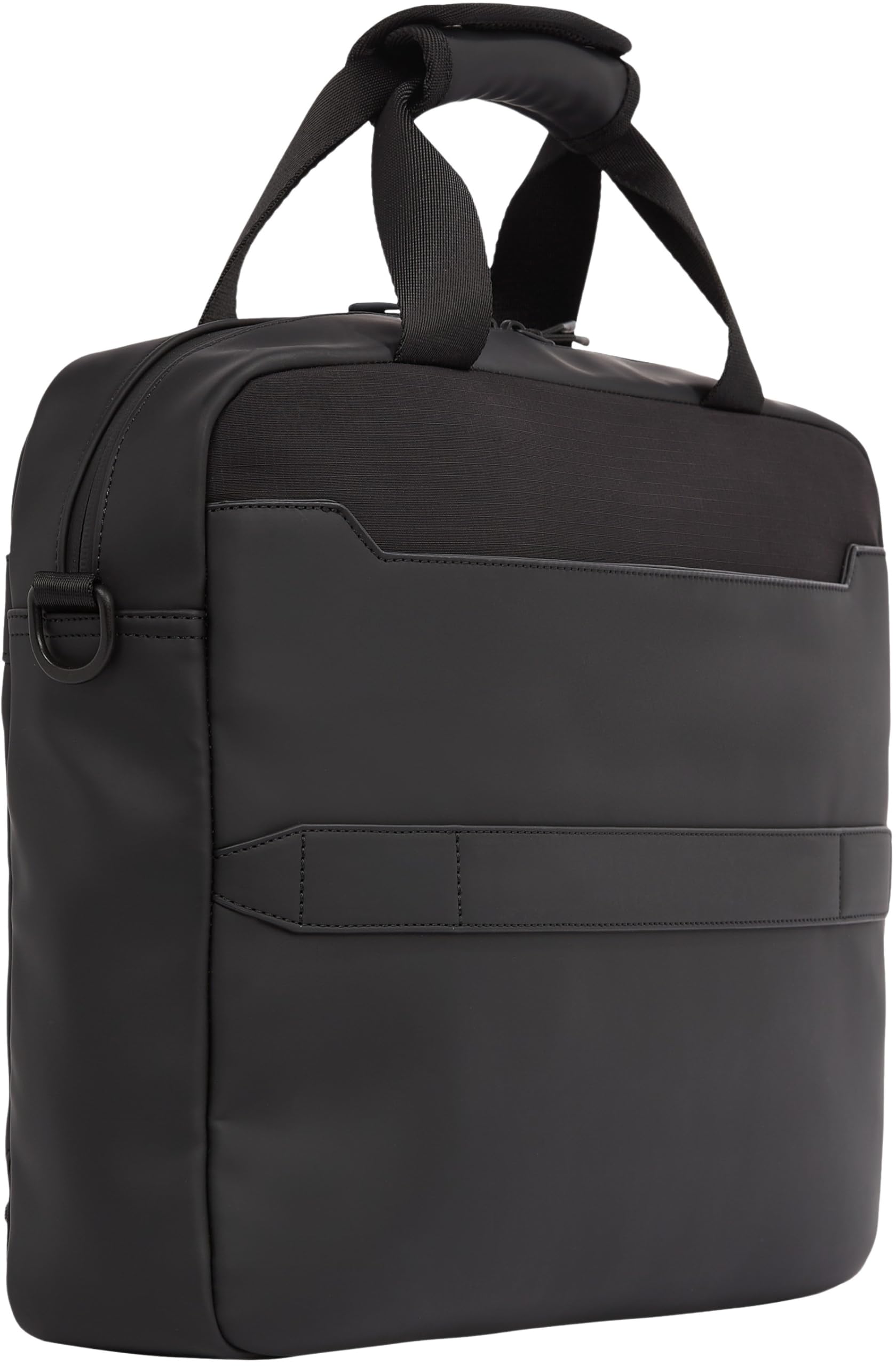 Tommy Hilfiger Sac pour Ordinateur Portable Homme Seasonal Bandoulière Amovible, Noir (Black), Taille Unique