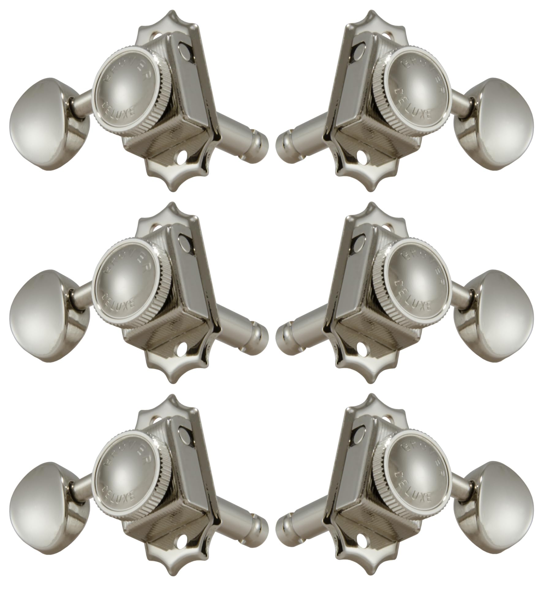 Grover Vintage Bloccaggio Macchineheads, 3+3 ~ Nickel 533N
