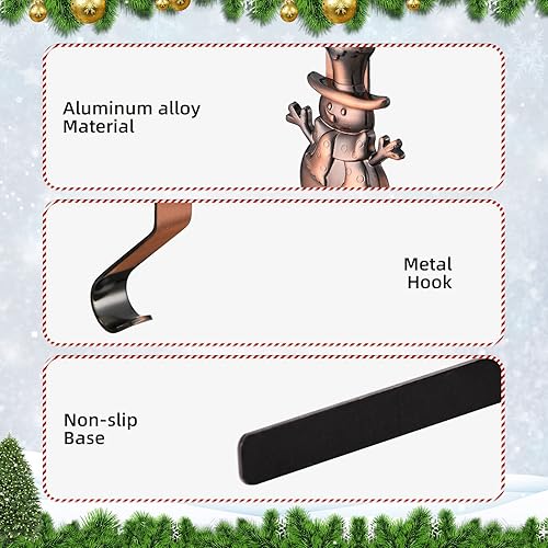 Miniatura 4 de Juego de 4 ganchos de calcetines de Navidad para mantel, soportes para calcetines de Navidad para chimenea, soporte de calcetines de Navidad para