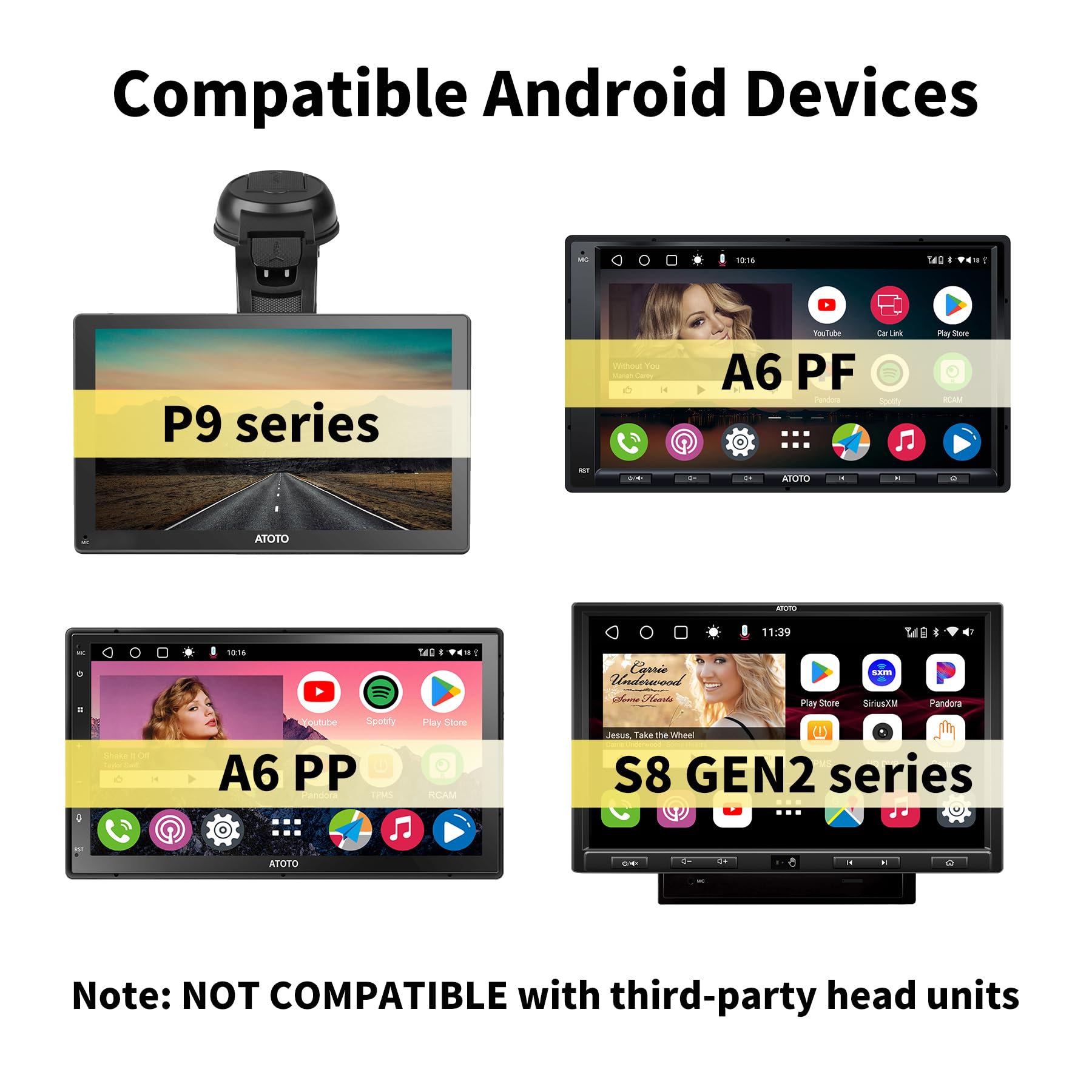 ATOTO AC-HBV86 HDMI zu USB A Adapter Kabel, 13.8cm/5.43 Zoll, den Anschluss von TV Boxen/Gamepads Android Geräte (P9 / A6 / S8 Serie),Streaming von TV Shows und Spielen im Auto
