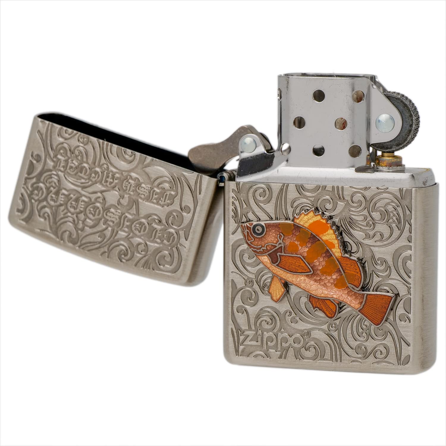 Amazon | ZIPPO(ジッポ) ライター 魚 ヴィンテージフィッシュ 本七宝