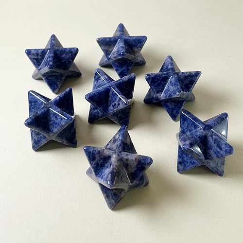 Miniatura 3 de GoldHarvet - Generador de energía de meditación sagrada de Merkaba con cristal de Merkaba 3D, cristal de Merkaba real, amatista real, estrella de